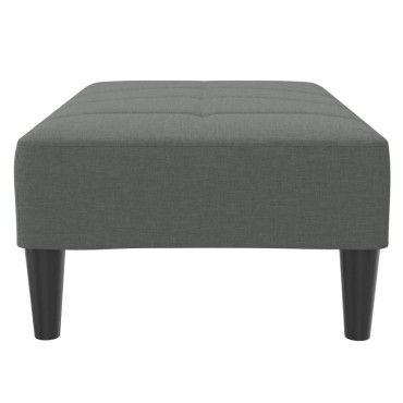 vidaXL Υποπόδιο Σκούρο Γκρι 77x55x31cm Υφασμάτινο 1 τεμ.