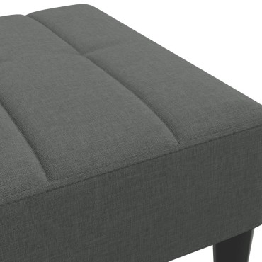 vidaXL Υποπόδιο Σκούρο Γκρι 77x55x31cm Υφασμάτινο 1 τεμ.
