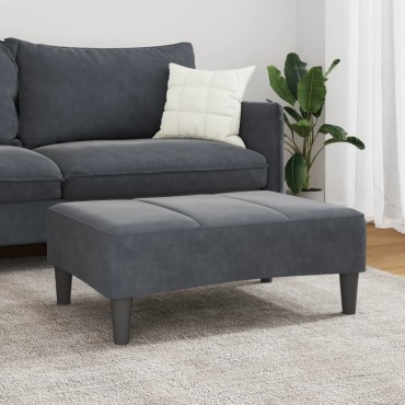 vidaXL Υποπόδιο Σκούρο Γκρι 77x55x31cm Βελούδινο 1 τεμ.