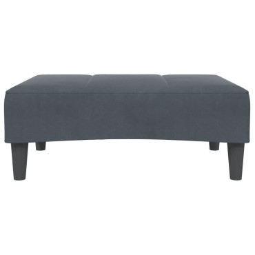 vidaXL Υποπόδιο Σκούρο Γκρι 77x55x31cm Βελούδινο 1 τεμ.