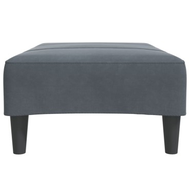 vidaXL Υποπόδιο Σκούρο Γκρι 77x55x31cm Βελούδινο 1 τεμ.