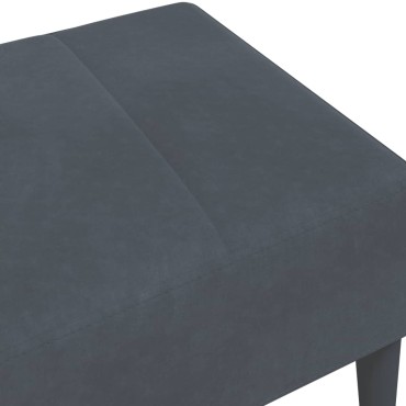vidaXL Υποπόδιο Σκούρο Γκρι 77x55x31cm Βελούδινο 1 τεμ.