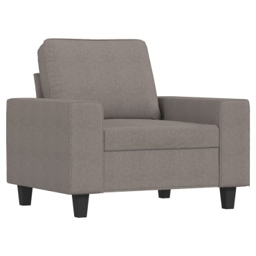 vidaXL Σετ Καναπέ 4 τεμ. Taupe Υφασμάτινο 94x77x80cm  Διθέσιος Τριθέσιος
