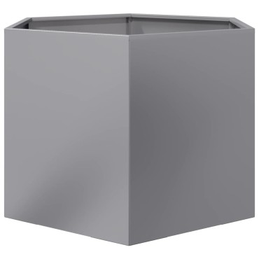 vidaXL Ζαρντινιέρα Κήπου Εξάγωνη 69x60x45 εκ. Γαλβανισμένο Χάλυβα