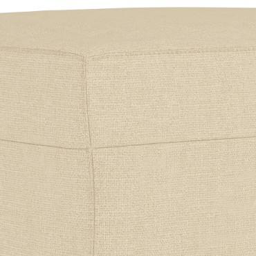 vidaXL Υποπόδιο Κρεμ 60x50x41cm Υφασμάτινο 1 τεμ.