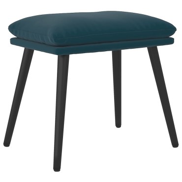 vidaXL Υποπόδιο Μπλε 45x29,5x35cm Βελούδινο 1 τεμ.