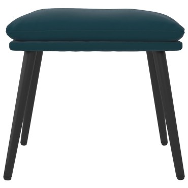 vidaXL Υποπόδιο Μπλε 45x29,5x35cm Βελούδινο 1 τεμ.