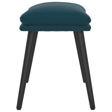 vidaXL Υποπόδιο Μπλε 45x29,5x35cm Βελούδινο 1 τεμ.