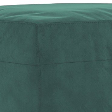 vidaXL Υποπόδιο Σκούρο Πράσινο 70x55x 41cm Βελούδινο 1 τεμ.