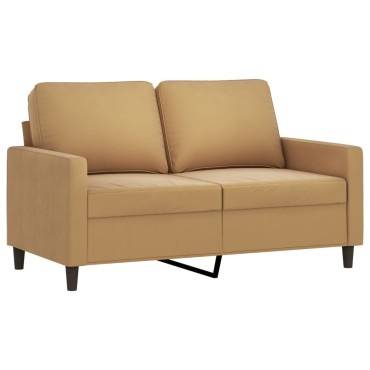 vidaXL Σαλόνι Σετ 4 τεμ. Καφέ από Βελούδο 78x77x80cm  Διθέσιος Τριθέσιος