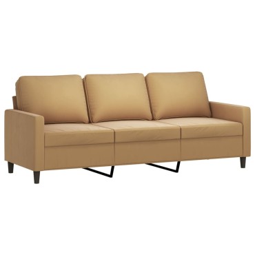 vidaXL Σαλόνι Σετ 4 τεμ. Καφέ από Βελούδο 78x77x80cm  Διθέσιος Τριθέσιος