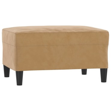 vidaXL Σαλόνι Σετ 4 τεμ. Καφέ από Βελούδο 78x77x80cm  Διθέσιος Τριθέσιος