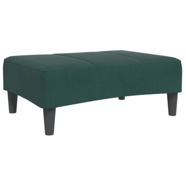 vidaXL Υποπόδιο Σκούρο Πράσινο 77x55x31cm Βελούδινο 1 τεμ.