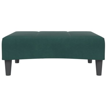vidaXL Υποπόδιο Σκούρο Πράσινο 77x55x31cm Βελούδινο 1 τεμ.