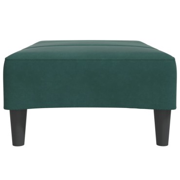 vidaXL Υποπόδιο Σκούρο Πράσινο 77x55x31cm Βελούδινο 1 τεμ.