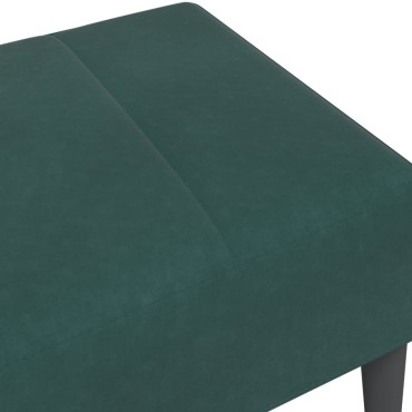 vidaXL Υποπόδιο Σκούρο Πράσινο 77x55x31cm Βελούδινο 1 τεμ.