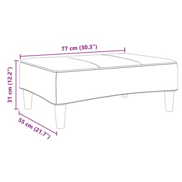 vidaXL Υποπόδιο Σκούρο Πράσινο 77x55x31cm Βελούδινο 1 τεμ.