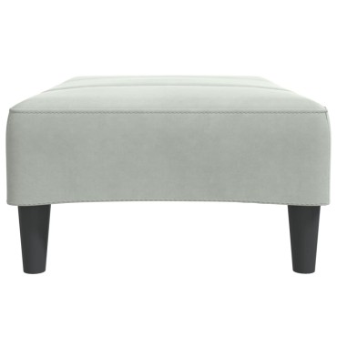 vidaXL Υποπόδιο Ανοιχτό Γκρι 77x55x31cm Βελούδινο 1 τεμ.