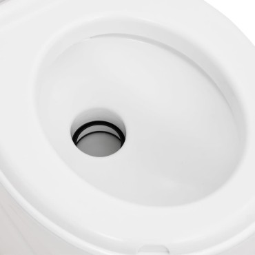 vidaXL Ενσωματωμένη Τουαλέτα Κάμπινγκ Λευκή 24+17 Λίτρων HDPE & Σμάλτο