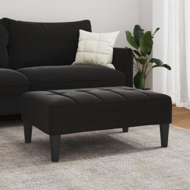 vidaXL Υποπόδιο Μαύρο 77x55x31cm Βελούδινο 1 τεμ.