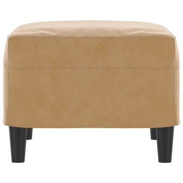 vidaXL Υποπόδιο Καφέ 60x50x41cm Βελούδινο 1 τεμ.