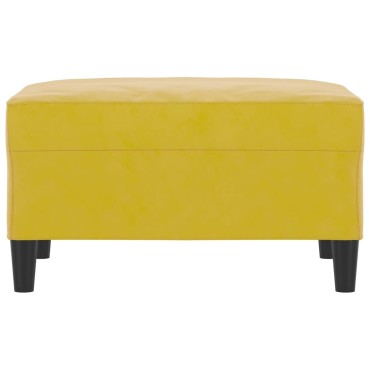 vidaXL Σκαμπό/Υποπόδιο Κίτρινο 70x55x41cm Βελούδινο 1 τεμ.
