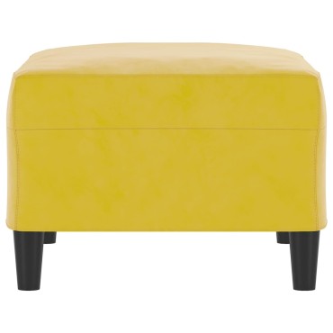 vidaXL Σκαμπό/Υποπόδιο Κίτρινο 70x55x41cm Βελούδινο 1 τεμ.