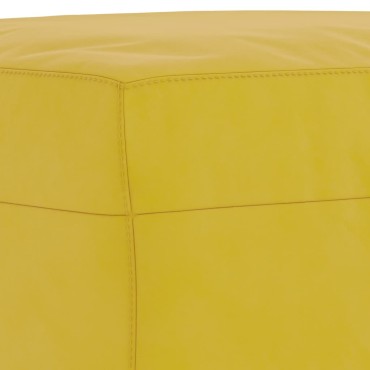vidaXL Σκαμπό/Υποπόδιο Κίτρινο 70x55x41cm Βελούδινο 1 τεμ.
