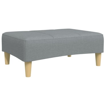 vidaXL Υποπόδιο Ανοιχτό Γκρι 77x55x31cm Υφασμάτινο 1 τεμ.