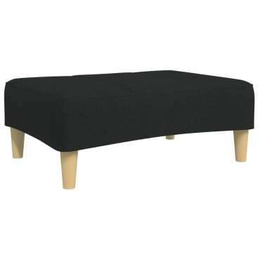 vidaXL Υποπόδιο Μαύρο 77x55x31cm Υφασμάτινο 1 τεμ.