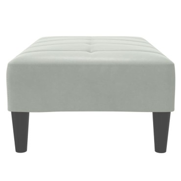 vidaXL Υποπόδιο Ανοιχτό Γκρι 77x55x31cm Βελούδινο 1 τεμ.