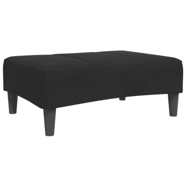 vidaXL Υποπόδιο Μαύρο 77x55x31cm Βελούδινο 1 τεμ.
