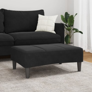 vidaXL Υποπόδιο Μαύρο 77x55x31cm Βελούδινο 1 τεμ.