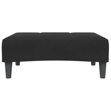 vidaXL Υποπόδιο Μαύρο 77x55x31cm Βελούδινο 1 τεμ.