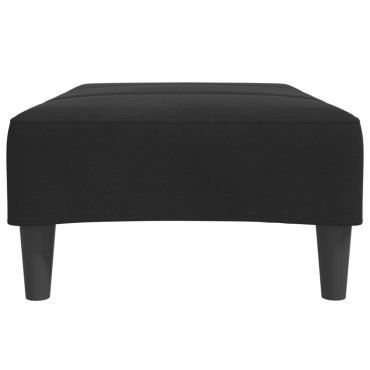 vidaXL Υποπόδιο Μαύρο 77x55x31cm Βελούδινο 1 τεμ.