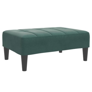 vidaXL Υποπόδιο Σκούρο Πράσινο 77x55x31cm Βελούδινο 1 τεμ.