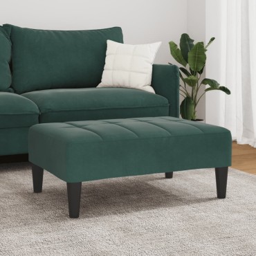 vidaXL Υποπόδιο Σκούρο Πράσινο 77x55x31cm Βελούδινο 1 τεμ.