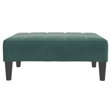 vidaXL Υποπόδιο Σκούρο Πράσινο 77x55x31cm Βελούδινο 1 τεμ.