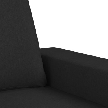 vidaXL Σετ Καναπέ 4 τεμ. Μαύρη Υφασμάτινη 94x77x80cm  Διθέσιος Τριθέσιος