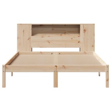 vidaXL Κρεβάτι Βιβλιοθήκη Χωρίς Στρώμα 120x190cm Μασίφ Ξύλο Πεύκου 1 τεμ. - Μονό