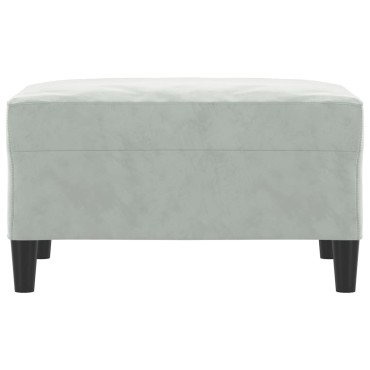 vidaXL Υποπόδιο Ανοιχτό Γκρι 70x55x 41cm Βελούδινο 1 τεμ.
