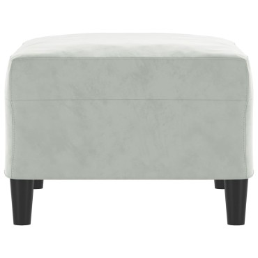 vidaXL Υποπόδιο Ανοιχτό Γκρι 70x55x 41cm Βελούδινο 1 τεμ.