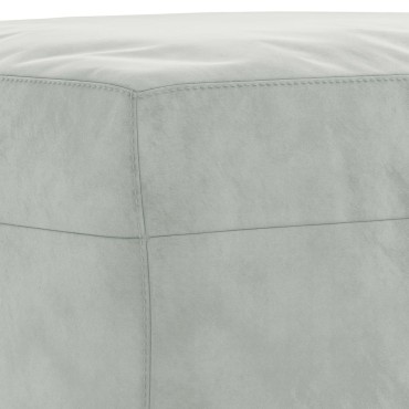 vidaXL Υποπόδιο Ανοιχτό Γκρι 70x55x 41cm Βελούδινο 1 τεμ.