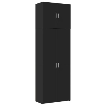 vidaXL Ντουλάπι Μαύρο 80x42,5x249cm από Επεξεργασμένο Ξύλο 1 τεμ.