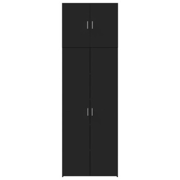 vidaXL Ντουλάπι Μαύρο 80x42,5x249cm από Επεξεργασμένο Ξύλο 1 τεμ.