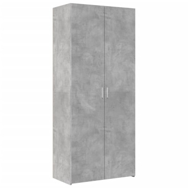 vidaXL Ντουλάπι Γκρι Σκυροδέματος 80x42,5x185cm Επεξεργασμένο Ξύλο 1 τεμ.