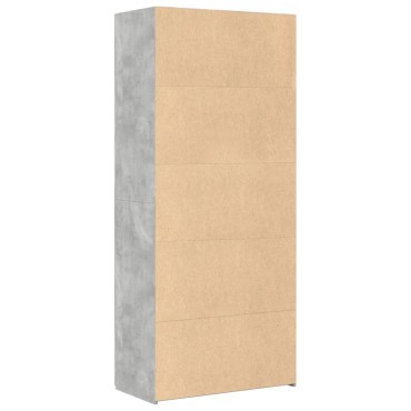 vidaXL Ντουλάπι Γκρι Σκυροδέματος 80x42,5x185cm Επεξεργασμένο Ξύλο 1 τεμ.