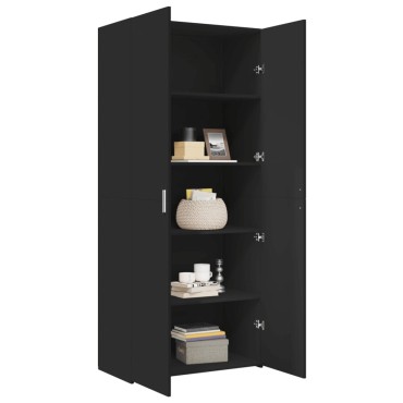 vidaXL Ντουλάπι Μαύρο 80x42,5x185cm από Επεξεργασμένο Ξύλο 1 τεμ.