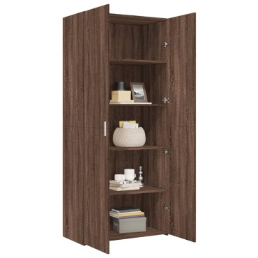 vidaXL Ντουλάπι Καφέ Δρυς 80x42,5x185cm από Επεξεργασμένο Ξύλο 1 τεμ.
