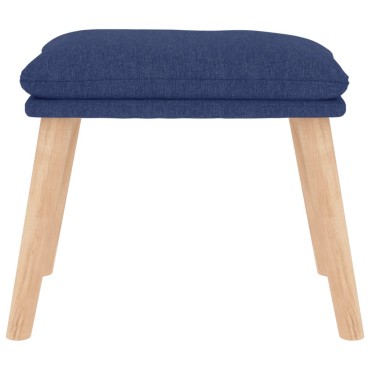 vidaXL Πολυθρόνα Relax Μπλε Υφασμάτινη με Σκαμπό 70x77x98cm 1 τεμ.